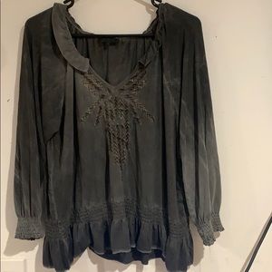 Pol dark gray blouse